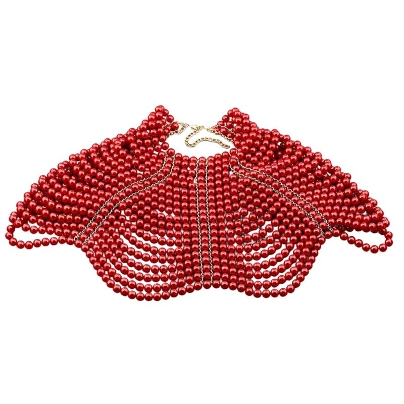 Body Jewelry Chest - 49MD Элегантная женская шаль Многослойное ожерелье