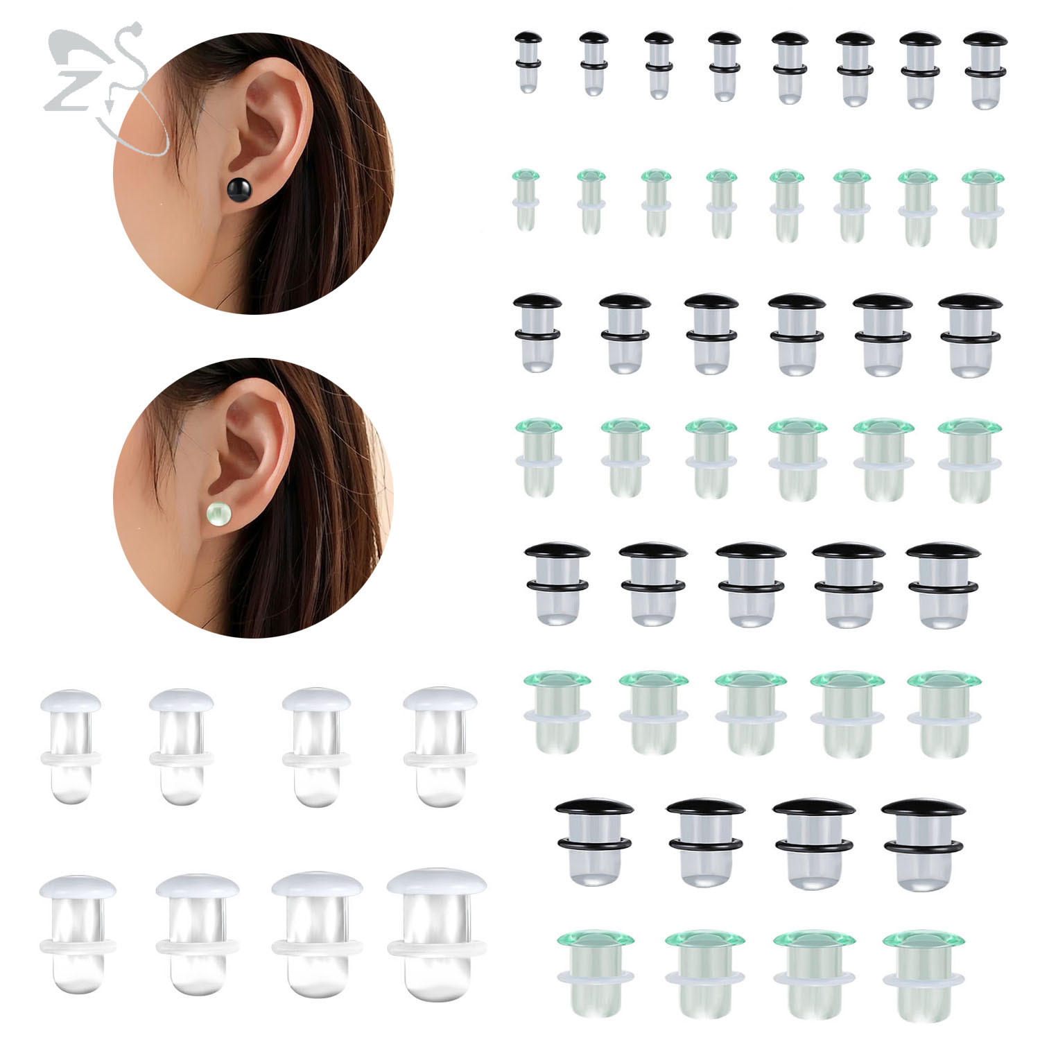 Zs Body Jewelry - 1 шт., ушные вкладыши с туннелем,