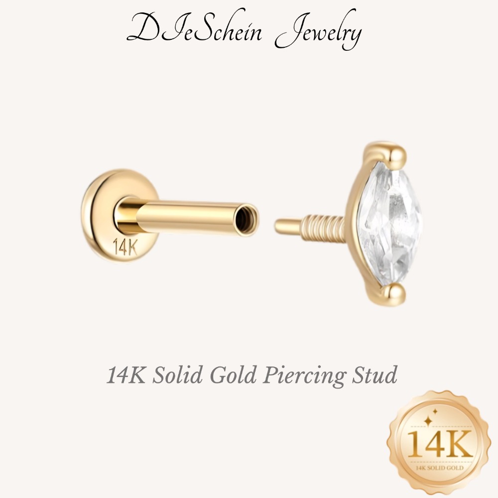 Body Jewelry Septum - DIeSchein 14K Золотой серьга-кольцо для хрящика
