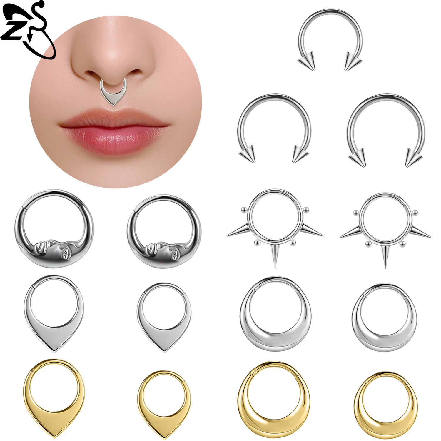 Zs Body Jewelry - ZS 1 шт. G23 титановое кольцо