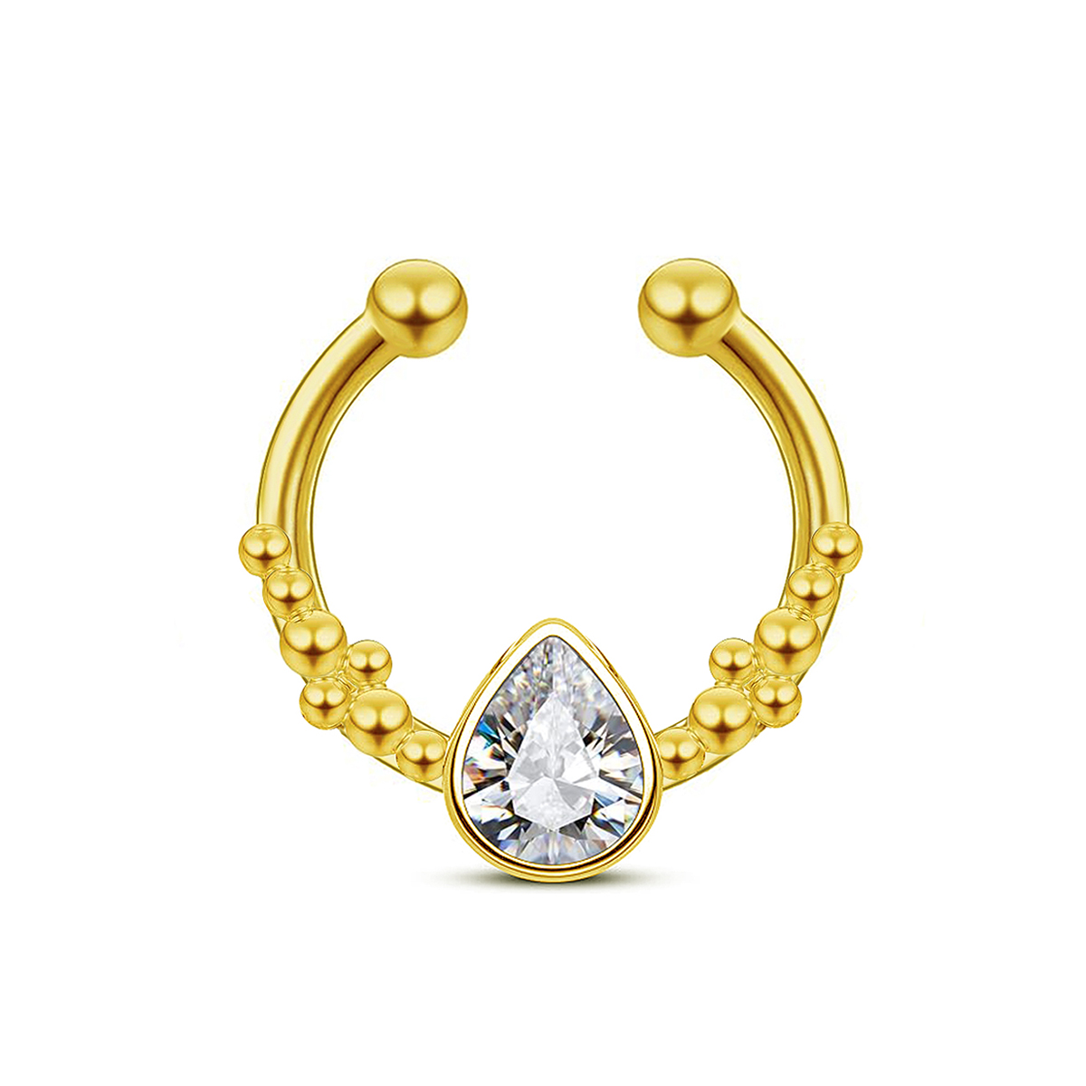 Body Jewelry Septum - Женское кольцо в форме подковы из