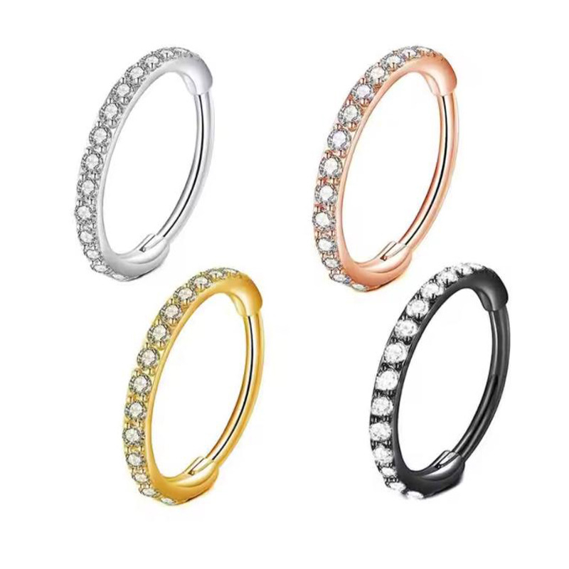 Кольцо для носа 16G с прозрачн – обзор и цена Body Jewelry Septum