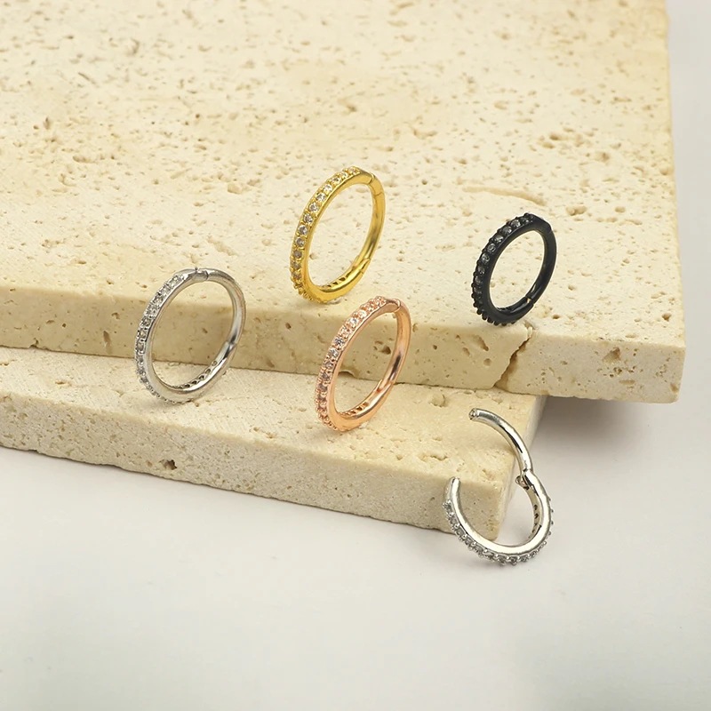 Кольцо для носа 16G с прозрачн – обзор и цена Body Jewelry Septum