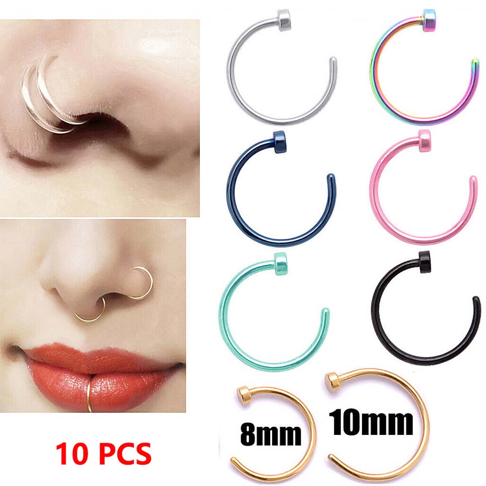 Простое кольцо для ушей, 10 шт – обзор и цена Body Jewelry On Sale