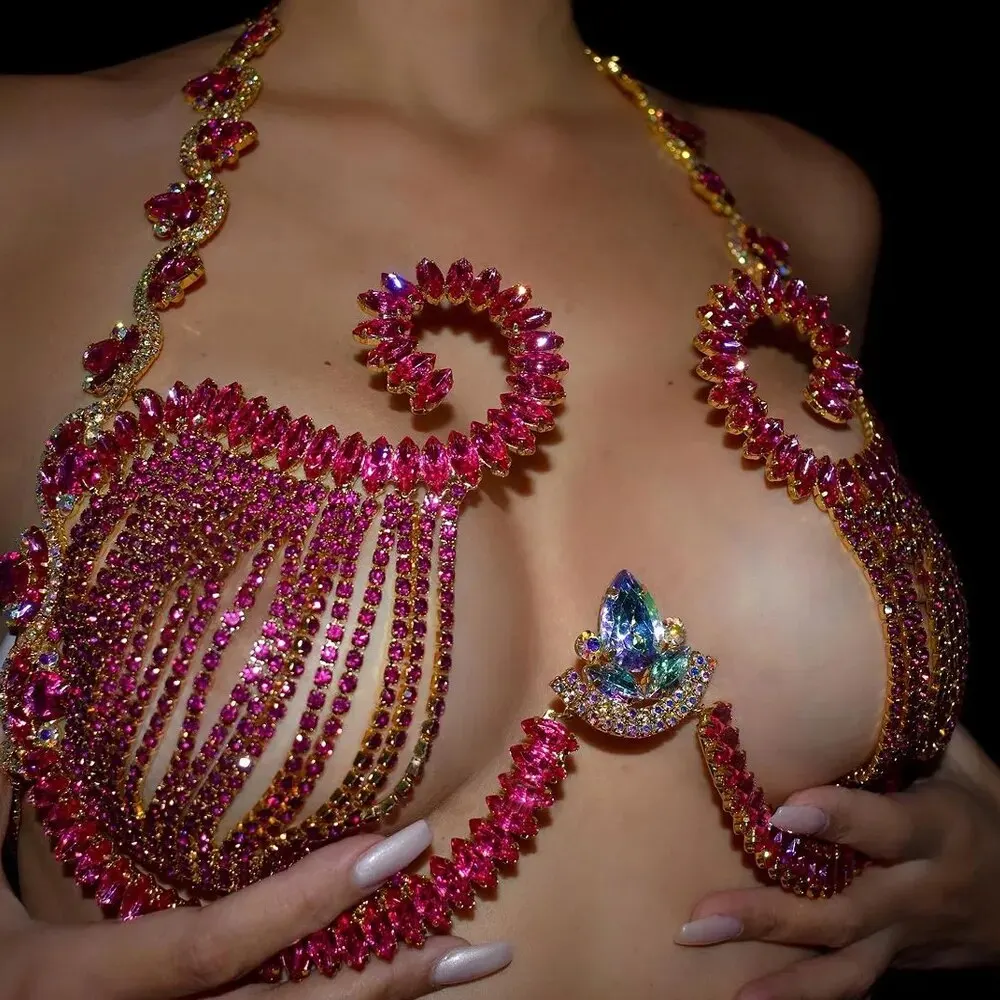 Женский бюстгальтер с кристалл – обзор и цена Body Jewelry Chest