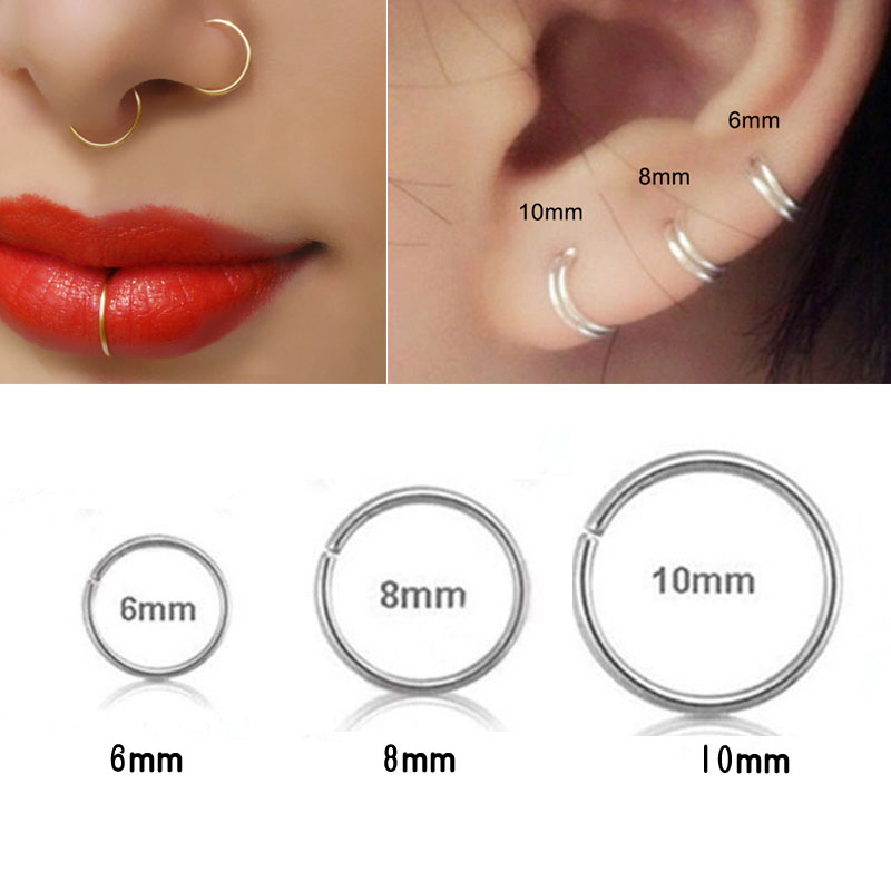 Женское кольцо для носа, сереб – обзор и цена Helix Cartilage Ring