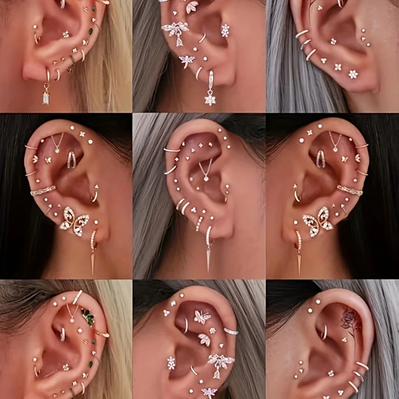 6 шт. безрезьбовых серег с пло – обзор и цена Helix Cartilage Ring