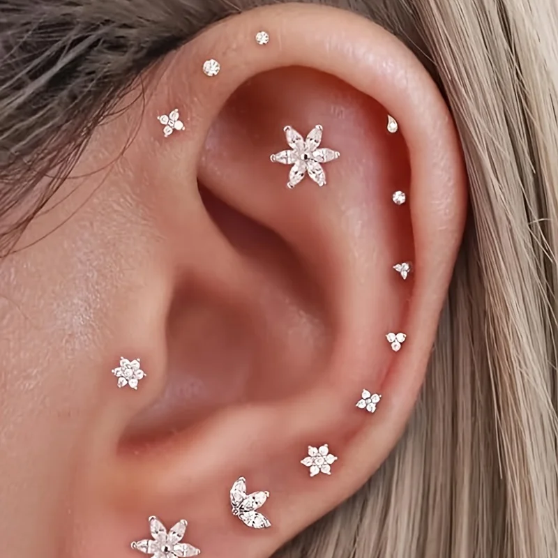 6 шт. безрезьбовых серег с пло – обзор и цена Helix Cartilage Ring