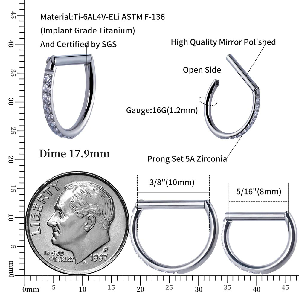 Однотонное титановое кольцо дл – обзор и цена Helix Cartilage Ring